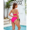 Blooming Jelly Womens Two Piece Bikini Sets Cutout Curvy Swimsuit 2026(Pink 2)