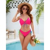 Blooming Jelly Womens Two Piece Bikini Sets Cutout Curvy Swimsuit 2026(Pink 2)