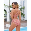 Blooming Jelly Womens Two Piece Bikini Sets Cutout Curvy Swimsuit 2026(Pink Floral)