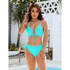 Blooming Jelly Womens Two Piece Bikini Sets Cutout Curvy Swimsuit 2026(Turquoise)