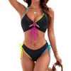 Blooming Jelly Womens Two Piece Bikini Sets Cutout Curvy Swimsuit 2026(Black 2)