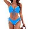Blooming Jelly Womens Two Piece Bikini Sets Cutout Curvy Swimsuit 2026(Color Block Trim 03)