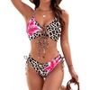 Blooming Jelly Womens Two Piece Bikini Sets Cutout Curvy Swimsuit 2026(Leopard Floral)